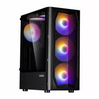 Корпус MidiTower Zalman N4 black (ATX, Window, 6xRGB fan, USB2.0 x2, USB3.0x1, без БП) (N4 rev.1)