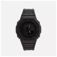 Наручные часы CASIO G-Shock GA-2100-1A1 мужские, кварцевые, будильник, хронограф, секундомер, таймер обратного отсчета, водонепроницаемые, противоударные, подсветка стрелок, подсветка дисплея, черный