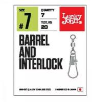 Вертлюги c застеж. LJ Pro Series BARREL AND INTERLOCK Black 010 7шт