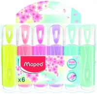 Маркер-текстовыделитель 1-5мм MAPED Fluo Pep's Classic, 6 цветов