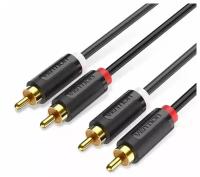 Кабель Vention аудио 2RCA M/2RCA M - 2 м Чёрный