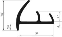 Профиль 5023 ТЭП уплотнительный рефрижератора бухта 3м