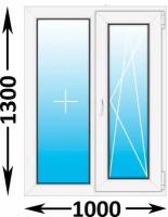 Пластиковое окно Veka WHS двухстворчатое 1000x1300 (ширина Х высота) (1000Х1300)