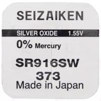Батарейка для часов Seiko Seizaiken 373 SR916SW Silver Oxide 1.55V, в блистере 1 шт