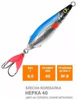 Блесна колебалка для рыбалки AQUA Нерка 40mm 8g цвет 01