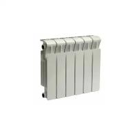 Биметаллический радиатор Rifar Monolit 500, 14 секций, боковое подключение, цвет белый