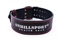 ONHILLSPORT Пояс для пауэрлифтинга 100 мм, карабин, трехслойный, PS-0366, S (60-80 см)