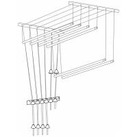 Сушилка для белья потолочная Лиана 1.1 (длина сушилки- 1,1 м, рабочая длина сушки- 5,5 м