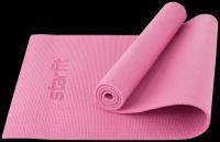 52180-79431 Коврик для йоги и фитнеса FM-101, PVC, 183x61x0,8 см, розовый пастель, Starfit, ЦБ-00001560
