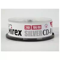 Диск CD-R Mirex 700 Mb, 24х, Silver, Cake Box (10), (10/300)