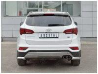 HYUNDAI SANTA FE PREMIUM 2015-2017 Защита заднего бампера уголки d63 секция