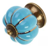 Ручка-кнопка PEONY Ceramics 001, керамическая, синяя