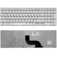 Клавиатура для ноутбука Acer Timeline 5810T, 5410T, 5820TG, 5536, 5750G Series. Плоский Enter. Белая, без рамки. PN: NSK-AL10R, 9J.N1H82.A0R
