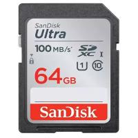 Карта памяти Transflash (MicroSDXC) Card_ 64 GB Class 10 Sandisk Ultra Class 10, UHS-I, R 100 МБ/с