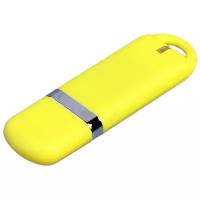 Классическая флешка soft-touch с закругленными краями (64 Гб / GB USB 2.0 Желтый/Yellow 005 флэш накопитель USBSOUVENIR 200)