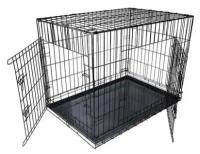 Клетка DogiDom для собак 6 с металлическим поддоном, складная, 121 х 78 х 83 см, черная 5099675