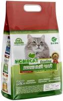 Комкующийся наполнитель Homecat Эколайн Зеленый чай, 12л