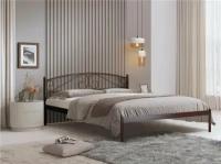 Кровать Флоренция (120х200/металлическое основание/ Коричневый бархат)
