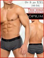 Трусы Opium, размер XL, серый, черный