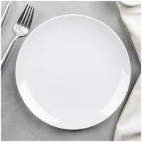 Тарелка «Универсал», диаметр 24 см, белая, фарфор