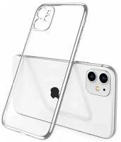 Ультратонкий защитный чехол для телефона Apple iPhone 11 / Силиконовый чехол на Эпл Айфон 11 с защитой камеры (Прозрачный)