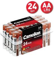 Элемент питания алкалиновый AA/LR6 1.5В Plus Alkaline LR6-PB24 (уп.24шт) Camelion 6752