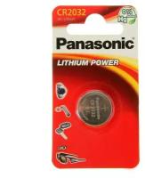 Батарейка литиевая Panasonic Lithium Power, CR2032-1BL, 3В, блистер, 1 шт