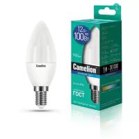 Лампа 12W E14 свеча светодиодная LED12-С35/865/E14 (12W=100Вт 980Lm 220В) Camelion