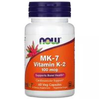 NOW MK-7 Vitamin K-2, 100 мкг / 60 капсул вегетарианских