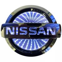 3D эмблема (логотип) Nissan (Синий 11.7 x 10)