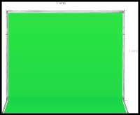 Фотофон тканевый хромакей со стойкой / разборная стойка 1х1 метр + зеленый хромакей тканевый 1,5х1,5 м