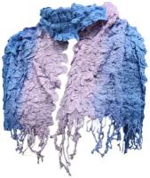 Шарф Crystel Eden,125х25 см, фиолетовый, голубой
