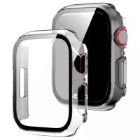 Чехол для Apple Watch 7 45мм/бампер для Apple Watch 7 45 мм, прозрачный со стеклом