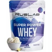 Протеин сывороточный SUPER POWER WHEY, белково-углеводный коктейль (800 гр),вкус ванильное мороженое
