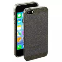 Чехол-накладка силикон Deppa Chic Case с блестками D-85292 для iPhone SE/ 5S 0.8мм Черный