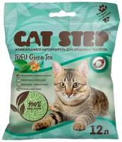 Cat Step Наполнитель растительный комкующийся Tofu Green Tea 5,62кг, 12л