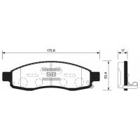 Колодки тормозные передние Sangsin Brake SP1455