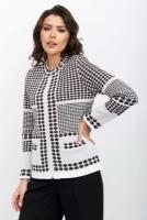 Пиджак Текстильная Мануфактура, размер 52, белый, черный