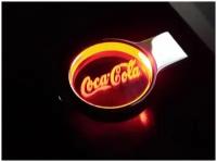 Стеклянная флешка с круглым кристаллом под гравировку 3D логотипа (64 Гб / GB USB 2.0 Красный/Red Cristal-02 apexto UG002, LED LOGO)