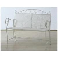 Кованая садовая скамейка лилли, белая, 105х55х95 см, Boltze