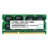 Модуль памяти SODIMM DDR3 8GB Apacer DS.08G2K. KAM (AS08GFA60CATBGC) PC3-12800 1600MHz 2Rx8 CL11 204-pin 1.5V