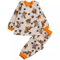 Пижама Совенок Дона, размер 48-74, оранжевый/желтый