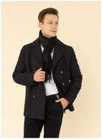 Пальто мужское 18, каляев, размер 54, серый темный