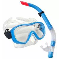 E33109-1 Набор для плавания маска+трубка (ПВХ) (синий)