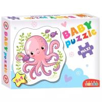Набор пазлов Дрофа-Медиа Baby Maxi Морские животные (3997), 3 дет., 13х17х3 см