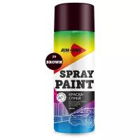 Краска Aim-One Spray Paint, коричневый, глянцевая, 450 мл