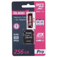 Карта памяти Olmio V30 Pro Micro USB 256 Гб