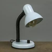 Лампа настольная Е27, с выкл. (220В) белая 34х14х14 3723902