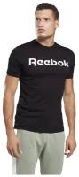 Футболка Reebok для мужчин, Размер:XL, Цвет:черный/белый, Модель:GS REEBOK LINEAR READ TEE