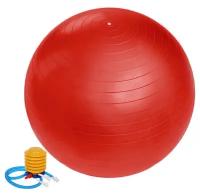 Мяч для фитнеса Sportage 65 см 800гр с насосом, красный